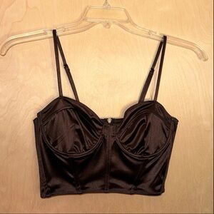 H&M Satin Black Corset